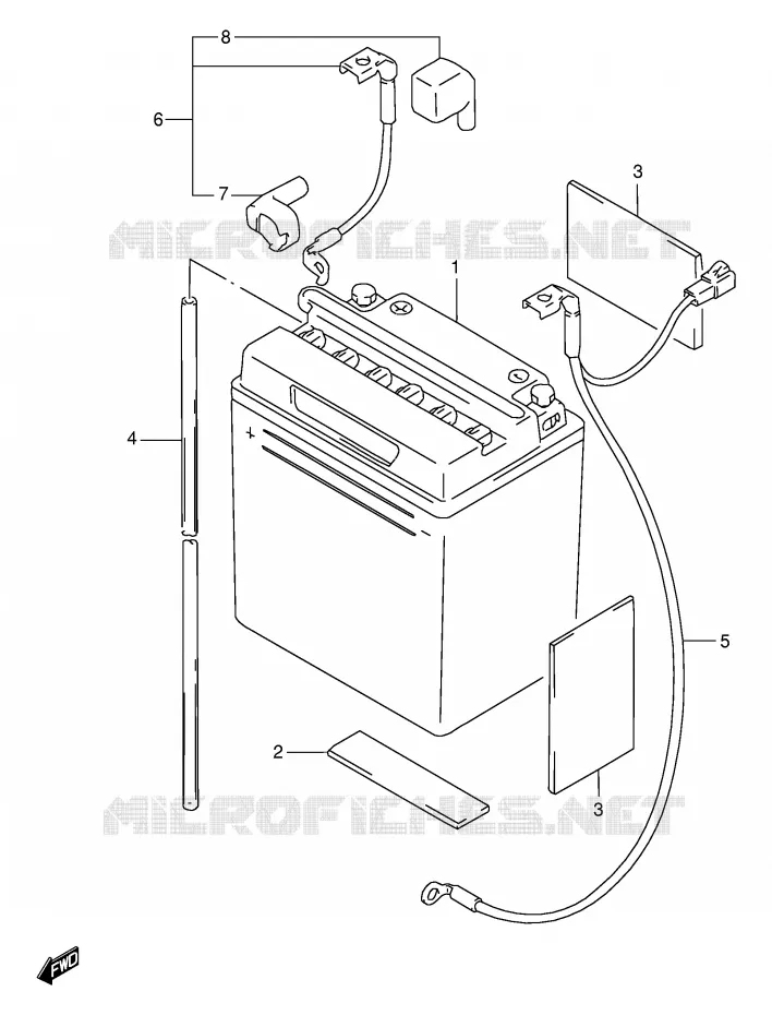 ACCU Suzuki MOTO 500 GS-E 2002  GS500HUK2(E2)