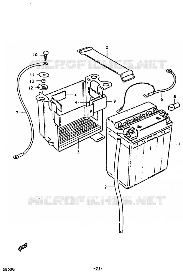 ACCU Suzuki MOTO 850 GS 1986  GS850G