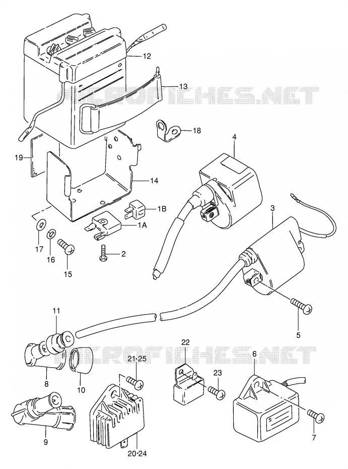 ACCU Suzuki SCOOTER 50 FZ 1986  FZ50G(E1)