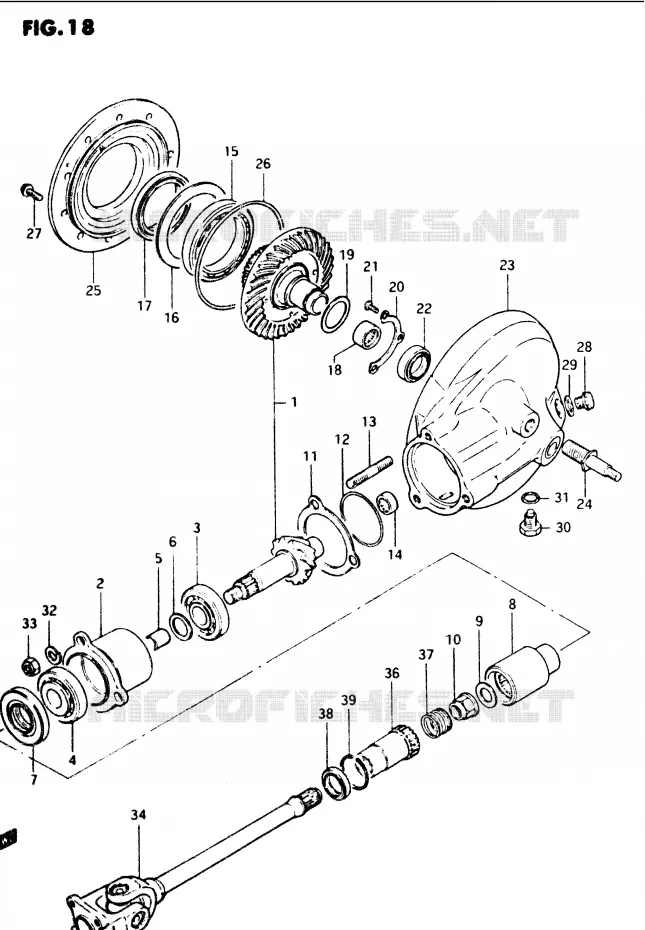 ACHTER AANDRIJFAS Suzuki MOTO 1100 GS-G 1984  GS1100GE(E/F/G)