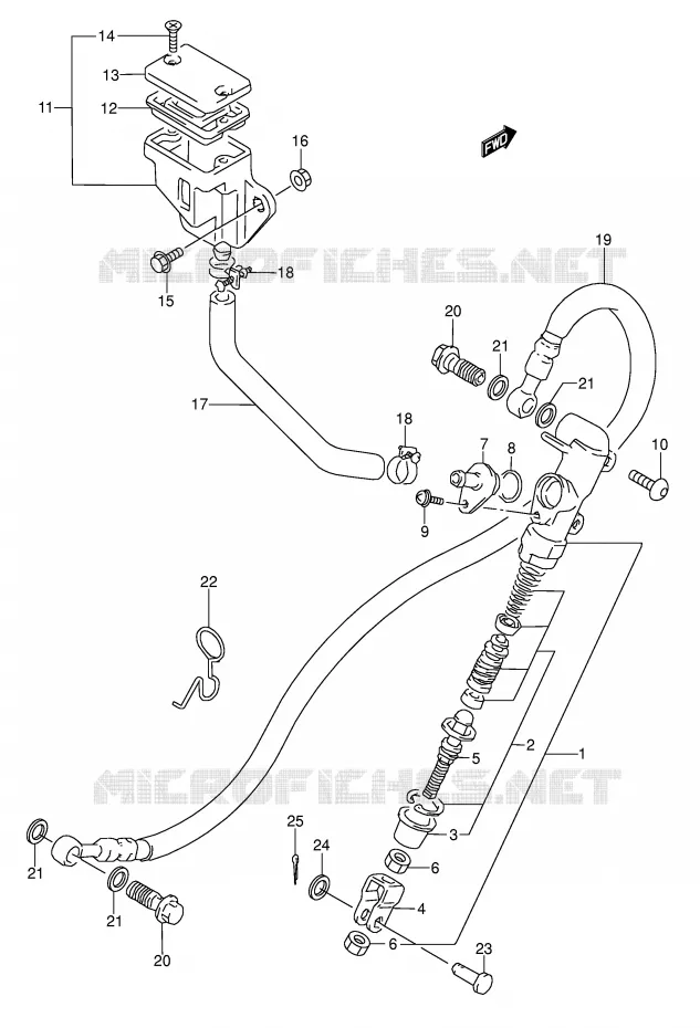 ACHTER HOOFDREMCILINDER Suzuki MOTO 500 GS-E 1991  GS500EUM(E2)