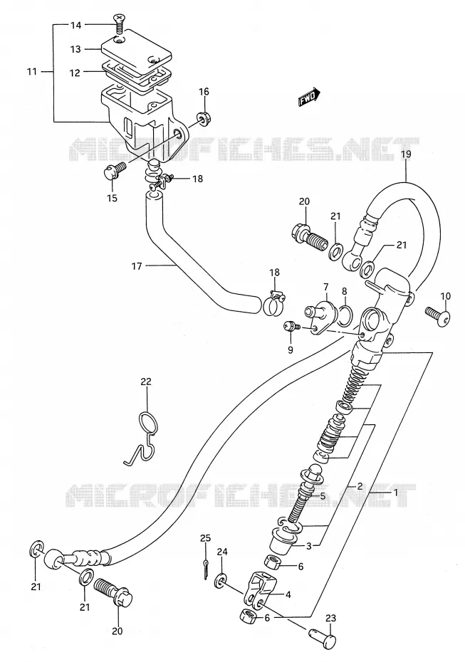 ACHTER HOOFDREMCILINDER Suzuki MOTO 500 GS-E 1996  GS500ESKT(E28)