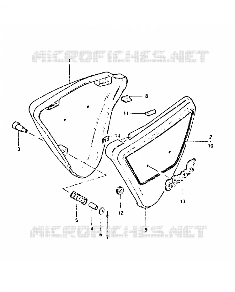 ACHTER KUIP  (GSX400LX) Suzuki MOTO 400 GSX 1996  GSX400LT(T/X)