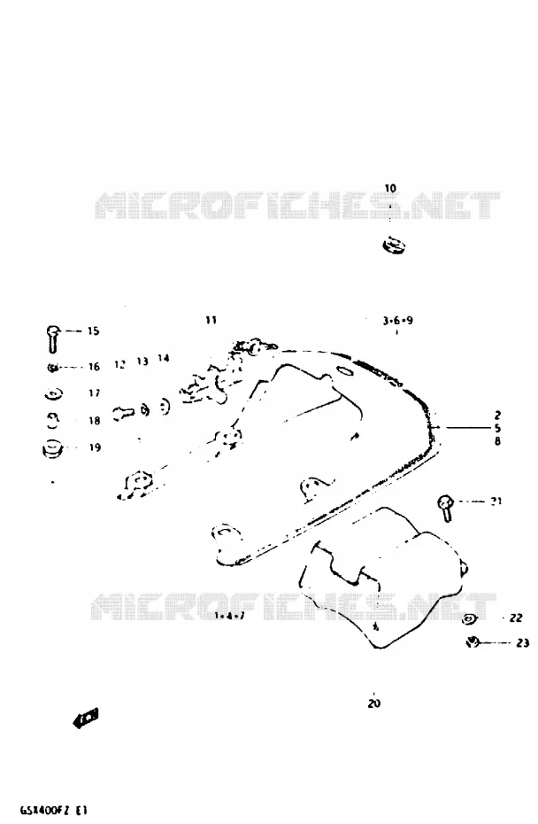 ACHTER KUIP - SEAT COWL (MODELE X) Suzuki MOTO 400 GSX 1982  GSX400FZ(X/Z)