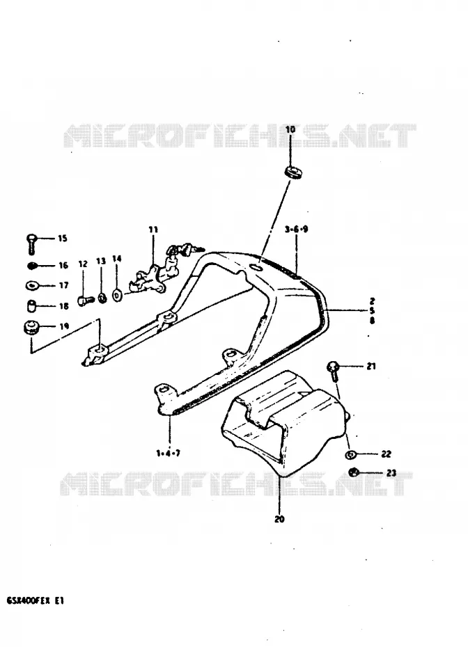 ACHTER KUIP - SEAT COWL Suzuki MOTO 400 GSX 1981  GSX400FEX