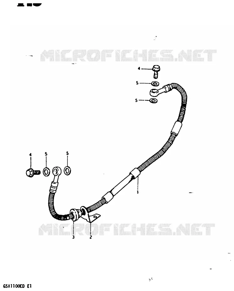 ACHTER REMSLANG (GSX1100Z/D/XD) Suzuki MOTO 1100 GSX-E 1983  GSX1100ESD(Z/D)