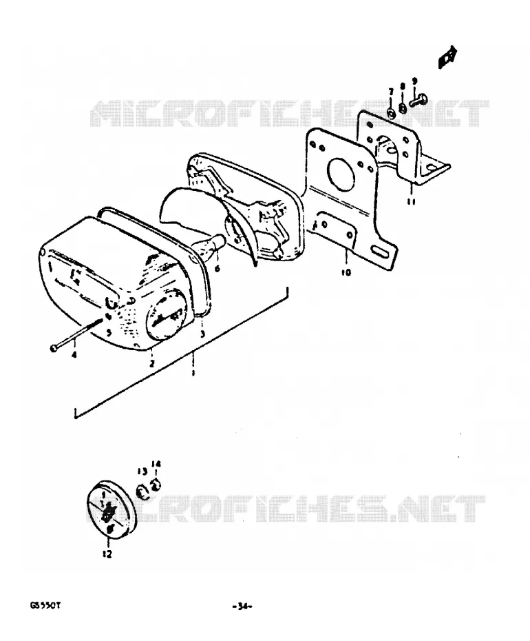 ACHTERLICHT (E18, E26) Suzuki MOTO 550 GS 1980  GS550DT(T)