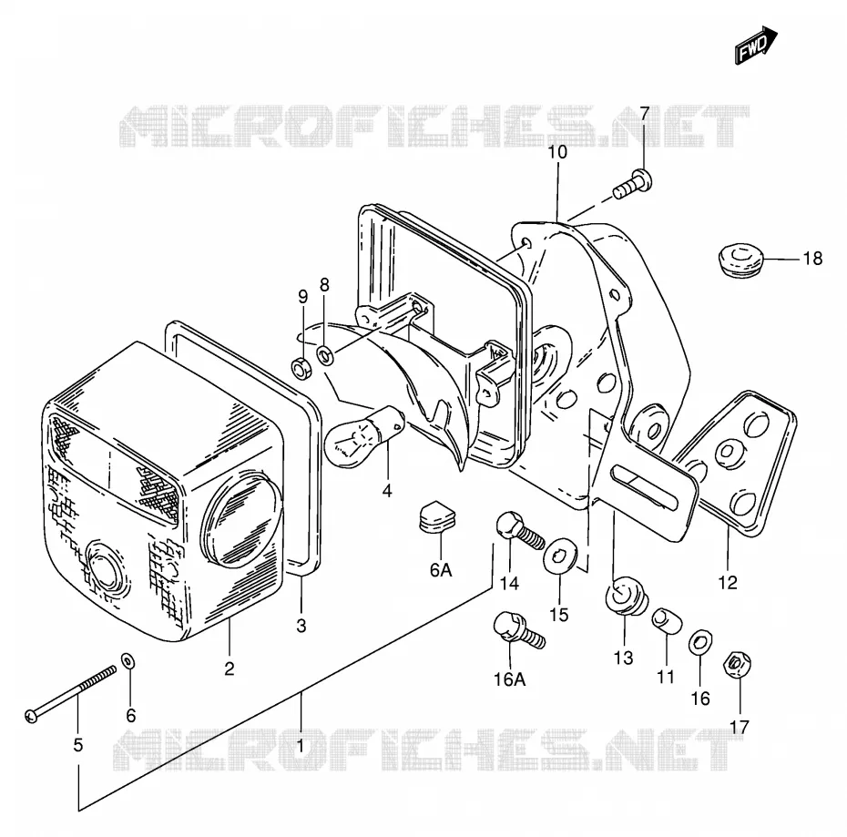 ACHTERLICHT (E18) Suzuki MOTO 125 GN 1989  GN125EK(E1)