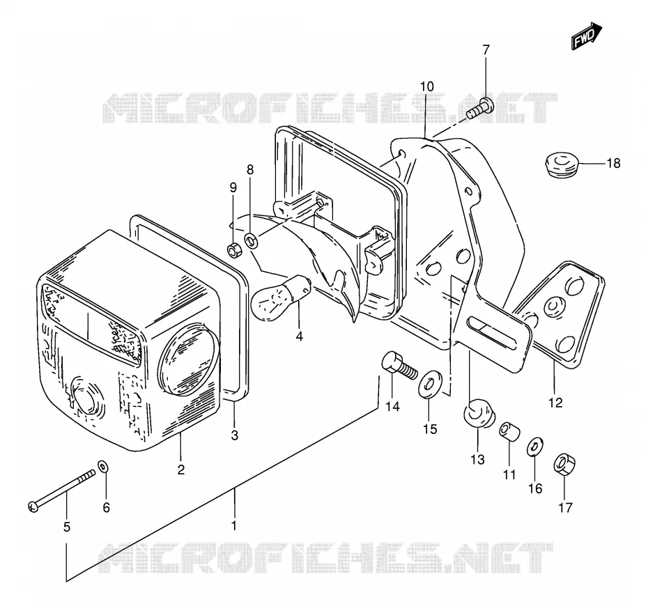 ACHTERLICHT (E1,E2,E4,E24,E34,E53,P95) Suzuki MOTO 250 GN 1991  GN250M(E2)