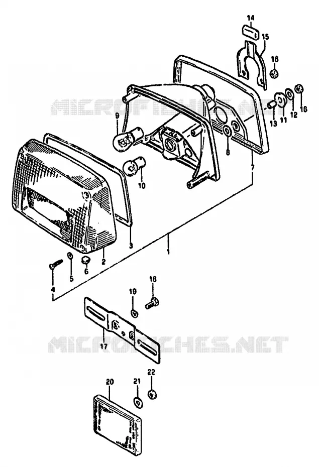 ACHTERLICHT (E22,E25) Suzuki MOTO 550 GS 1982  GS550MZ(X/Z)