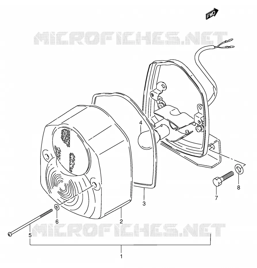 ACHTERLICHT (E25) Suzuki SCOOTER 50 FZ 1999  FZ50X(E1)