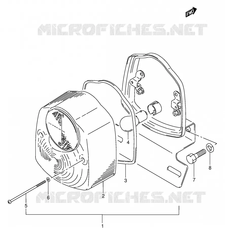 ACHTERLICHT (E26) Suzuki SCOOTER 50 FZ 1993  FZ50NP(E1)