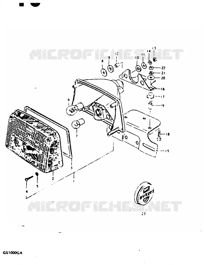 ACHTERLICHT (E34) Suzuki MOTO 1000 GS 1980  GS1000GT(X/T)