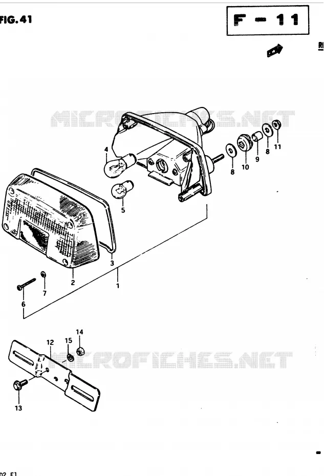 ACHTERLICHT (E34) Suzuki MOTO 450 GS-S 1982  GS450SZ(2/Z/D)