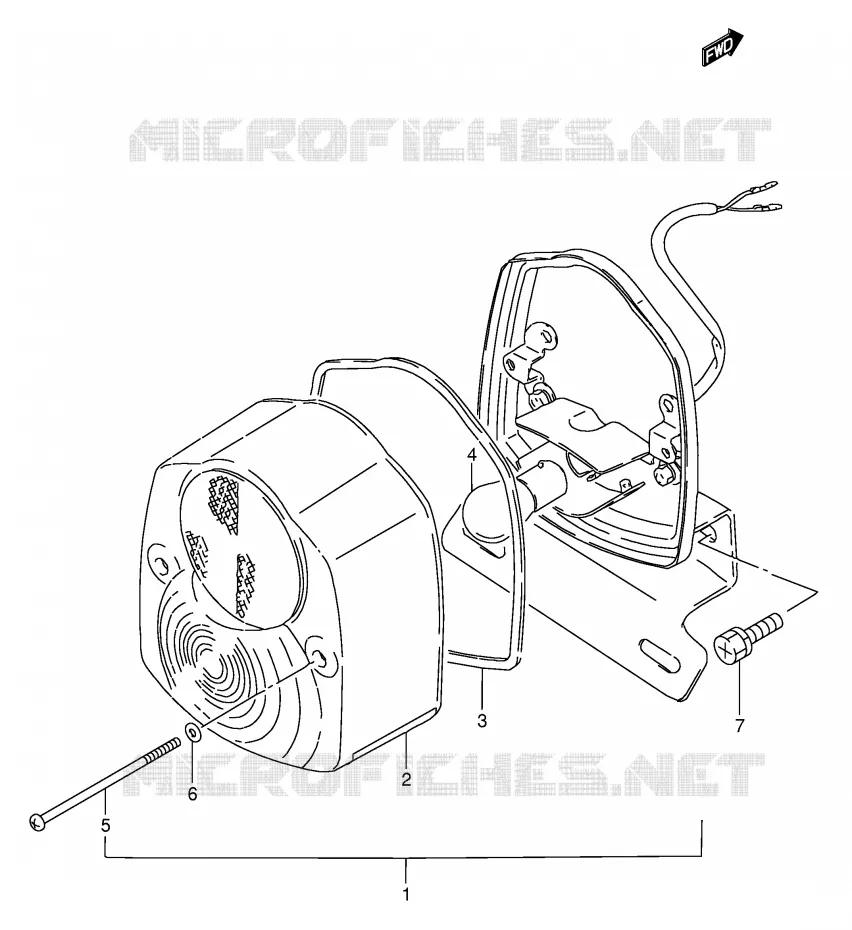 ACHTERLICHT (FZ50NP E26) Suzuki SCOOTER 50 FZ 1993  FZ50P(E1)