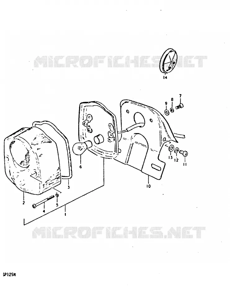 ACHTERLICHT (GP125C, GP125UC) Suzuki MOTO 125 GP 1992  GP125N(C/N)