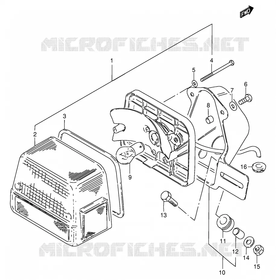 ACHTERLICHT (MODELE N/R E30) Suzuki MOTO 125 GN 1992  GN125EN(E1)