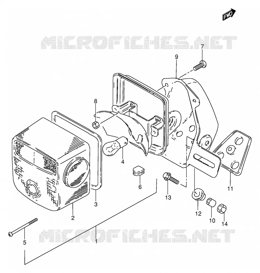 ACHTERLICHT (MODELE T/W/X E22) Suzuki MOTO 250 GN 1998  GN250EW(E2)