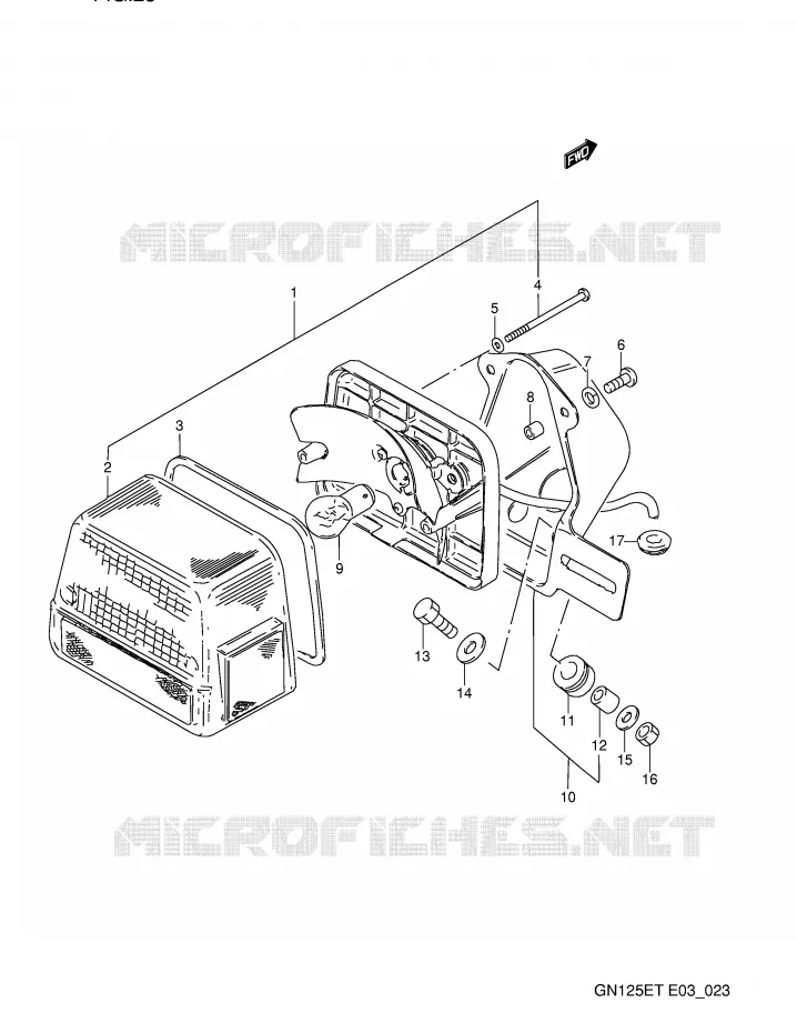 ACHTERLICHT Suzuki MOTO 125 GN 1992  GN125EN(E3)