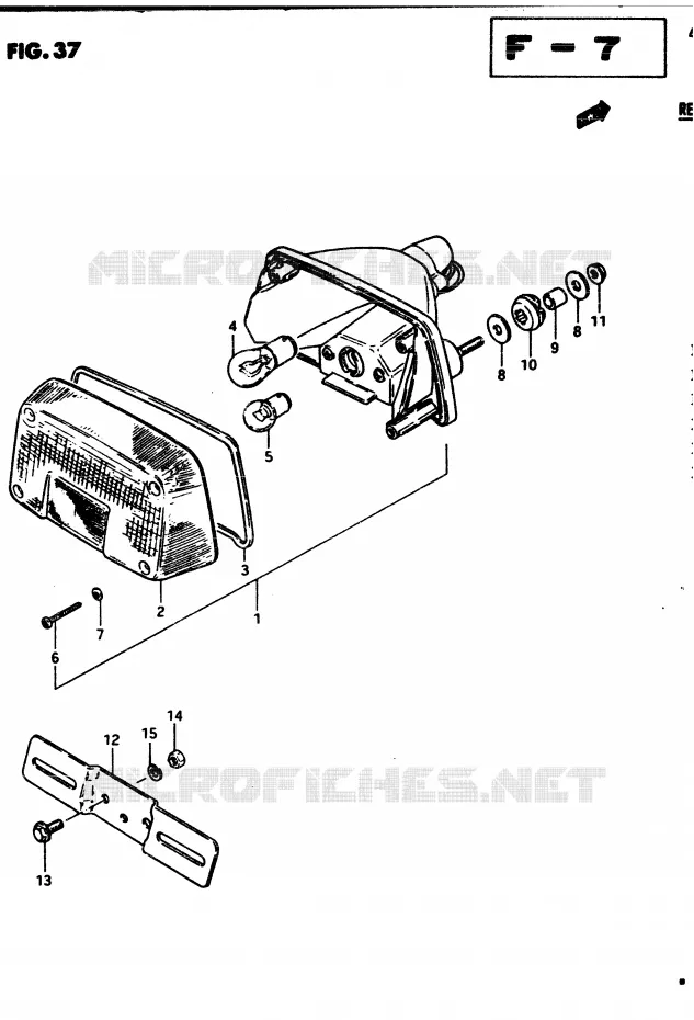 ACHTERLICHT Suzuki MOTO 450 GS 1982  GS4502(2/Z/D)