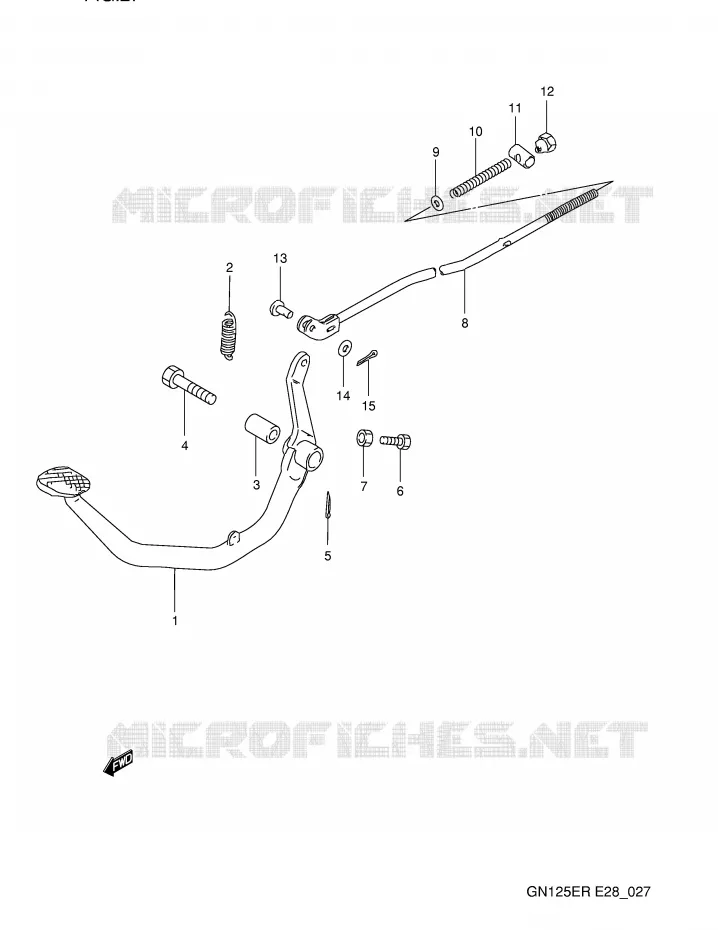 ACHTERREM Suzuki MOTO 125 GN 1993  GN125EP(E28)