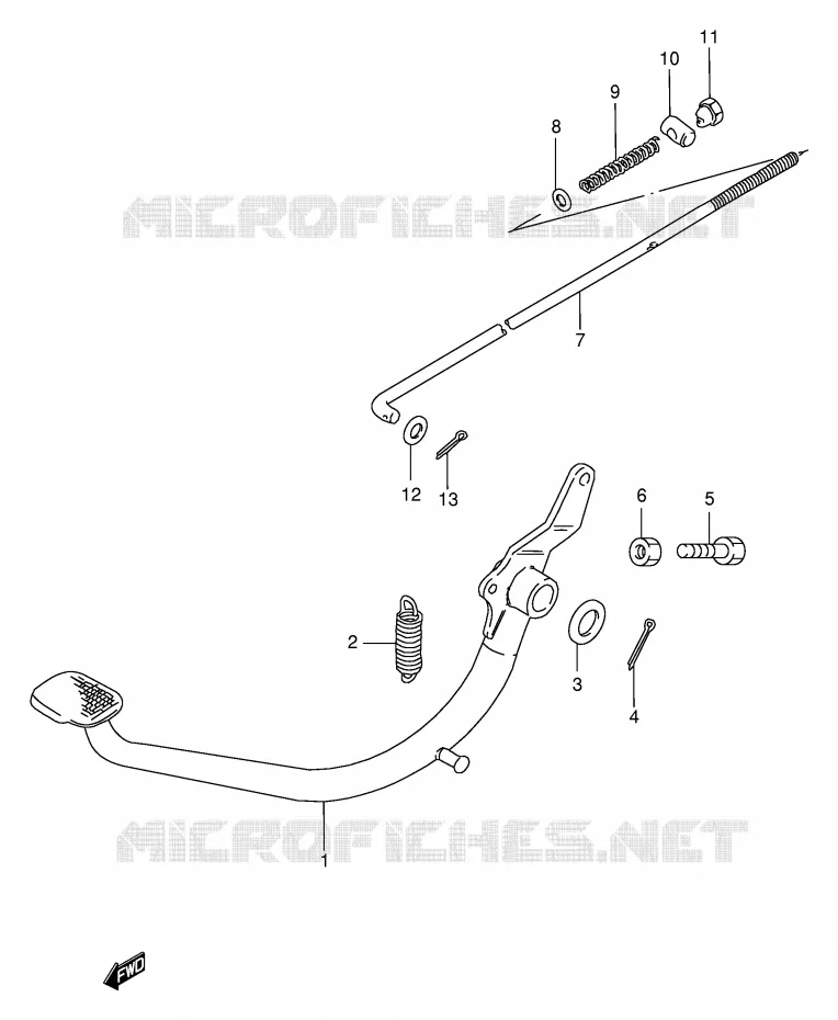 ACHTERREM Suzuki MOTO 250 GN 1998  GN250W(E2)