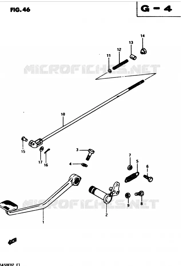 ACHTERREM Suzuki MOTO 450 GS-S 1982  GS450SZ(2/Z/D)