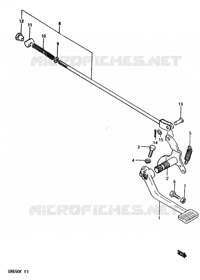 ACHTERREM Suzuki MOTO 650 TEMPTER 1984  GR650E(D/E)