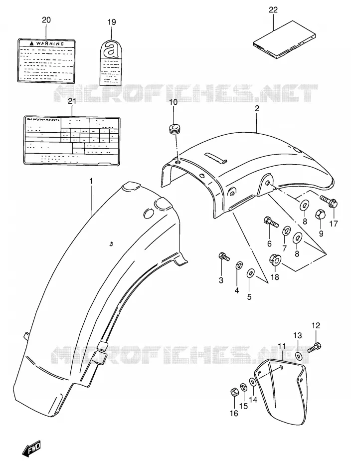 ACHTERSPATBORD Suzuki MOTO 125 GN 1983  GN125ED(E1)