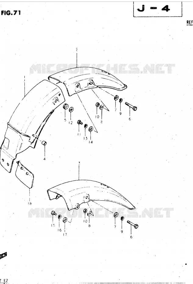 ACHTERSPATBORD Suzuki MOTO 450 GS-L 1996  GS450LT(E2)
