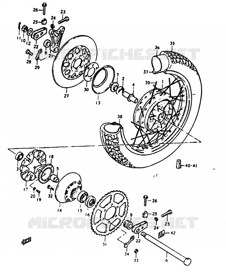 ACHTERWIEL (GS1000C, N) Suzuki MOTO 1000 GS 1979  GS1000HN(C/N)