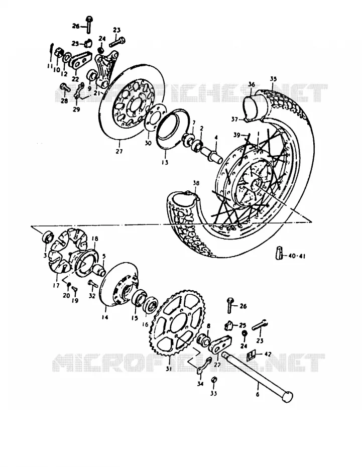 ACHTERWIEL (GS1000T) Suzuki MOTO 1000 GS 1980  GS1000T(T)