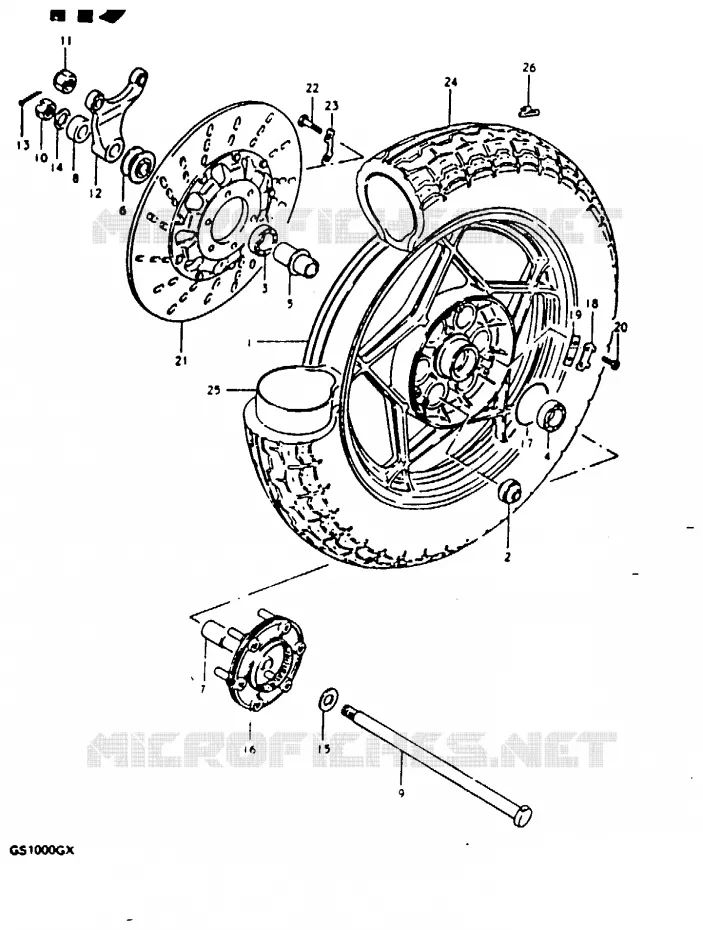 ACHTERWIEL Suzuki MOTO 1000 GS 1981  GS1000GX(X/T)