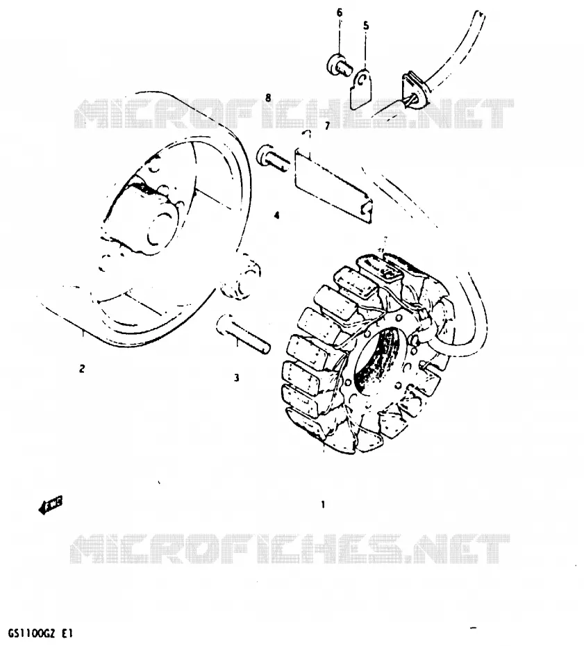 ALTERNATOR (GSX1100ESD) Suzuki MOTO 1100 GSX-E 1983  GSX1100ED(Z/D)