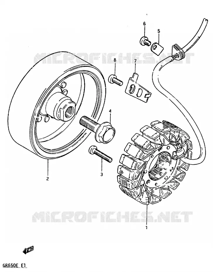 ALTERNATOR Suzuki MOTO 650 TEMPTER 1984  GR650E(D/E)