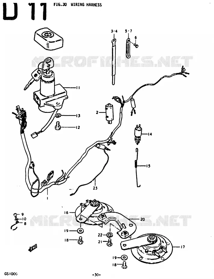 BEDRADING Suzuki MOTO 1000 GS 1979  GS1000HN(C/N)