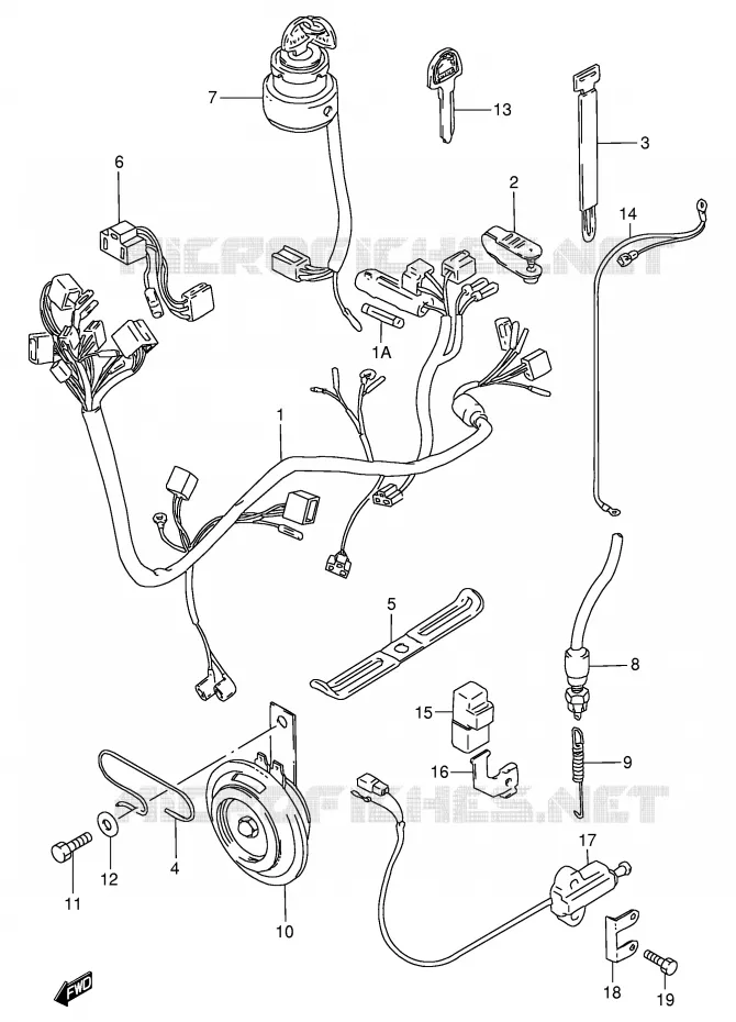 BEDRADING Suzuki MOTO 125 GN 1992  GN125EN(E1)