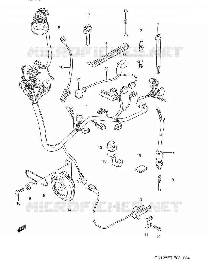 BEDRADING Suzuki MOTO 125 GN 1996  GN125ET(E3)