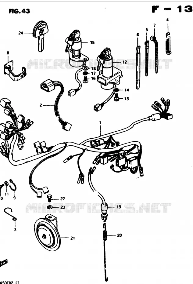 BEDRADING Suzuki MOTO 450 GS 1982  GS4502(2/Z/D)