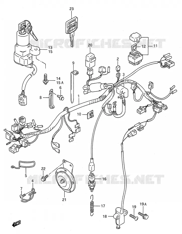 BEDRADING Suzuki MOTO 500 GS-E 1993  GS500EUP(E28)