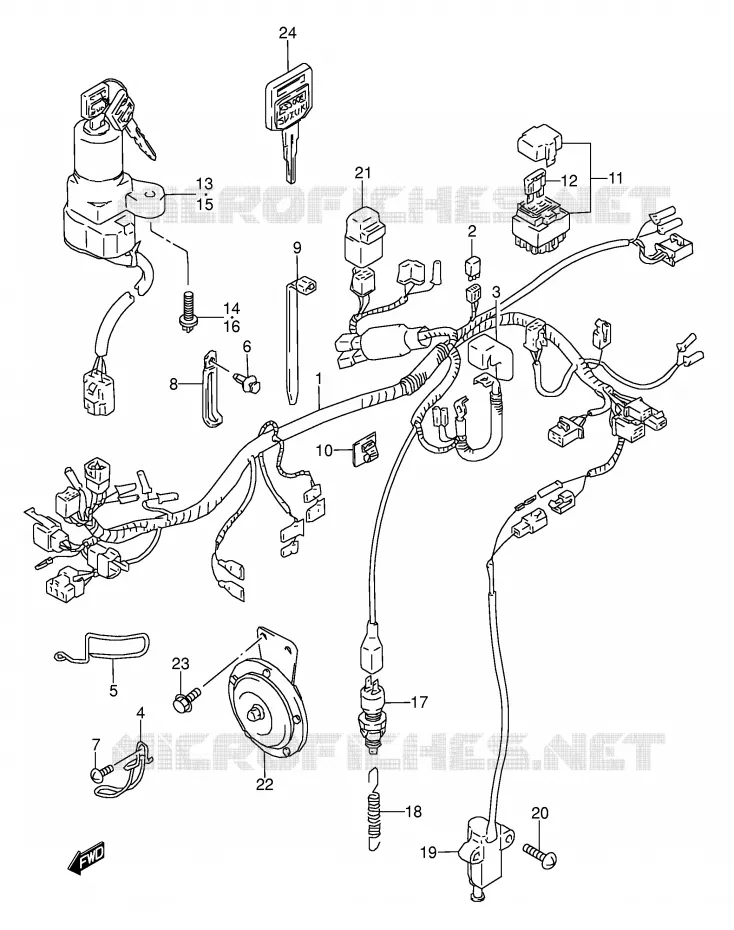 BEDRADING Suzuki MOTO 500 GS-E 1995  GS500ES(E2)