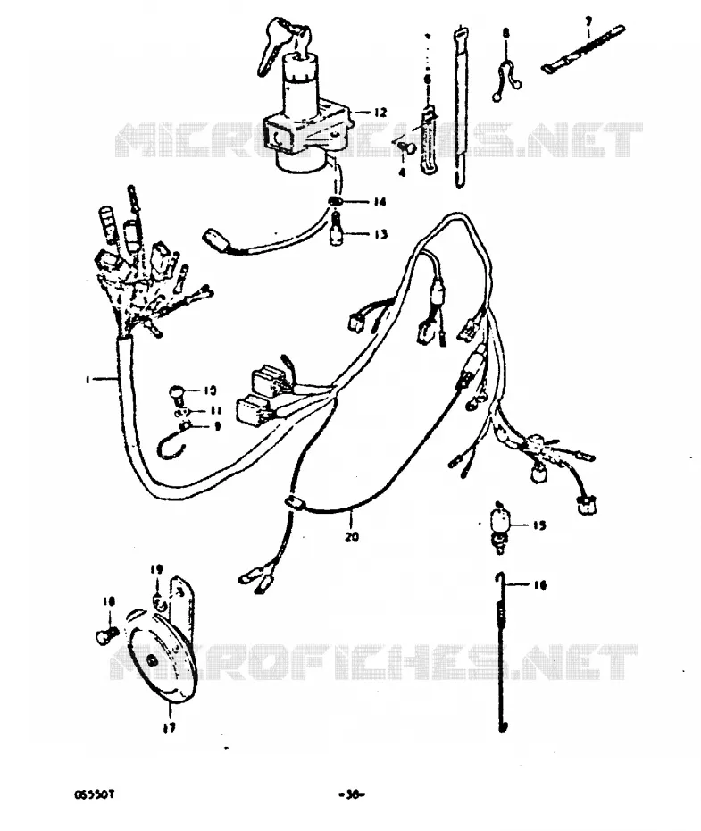 BEDRADING Suzuki MOTO 550 GS 1980  GS550DT(T)