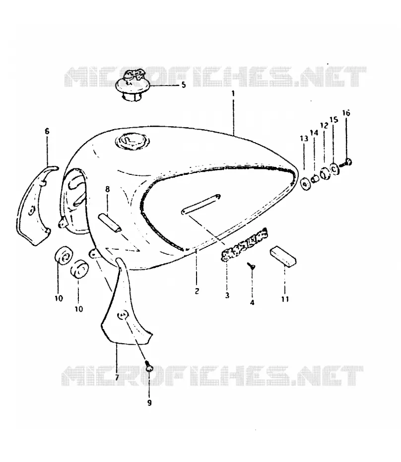 BENZINETANK (GSX400LX) Suzuki MOTO 400 GSX 1981  GSX400LX(T/X)