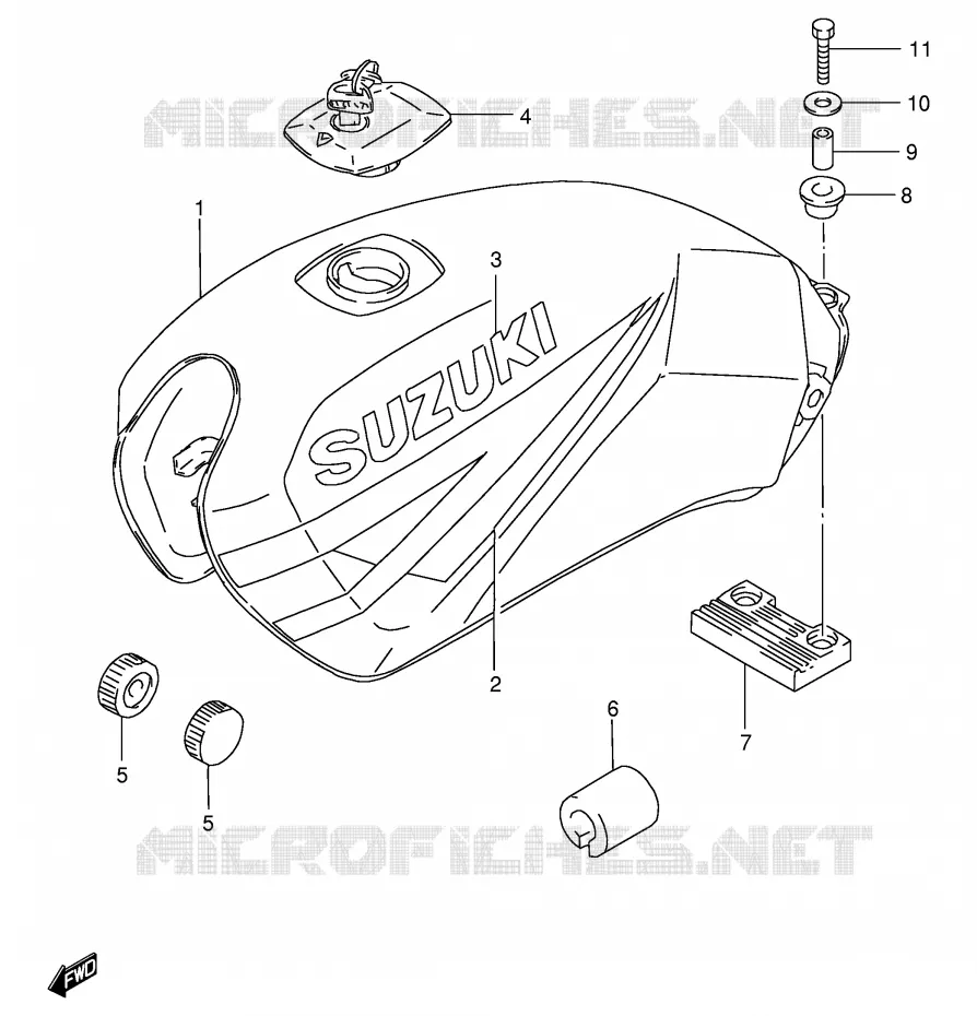 BENZINETANK (MODELE R P37) Suzuki MOTO 125 GS 1985  GS125ESF(E1)
