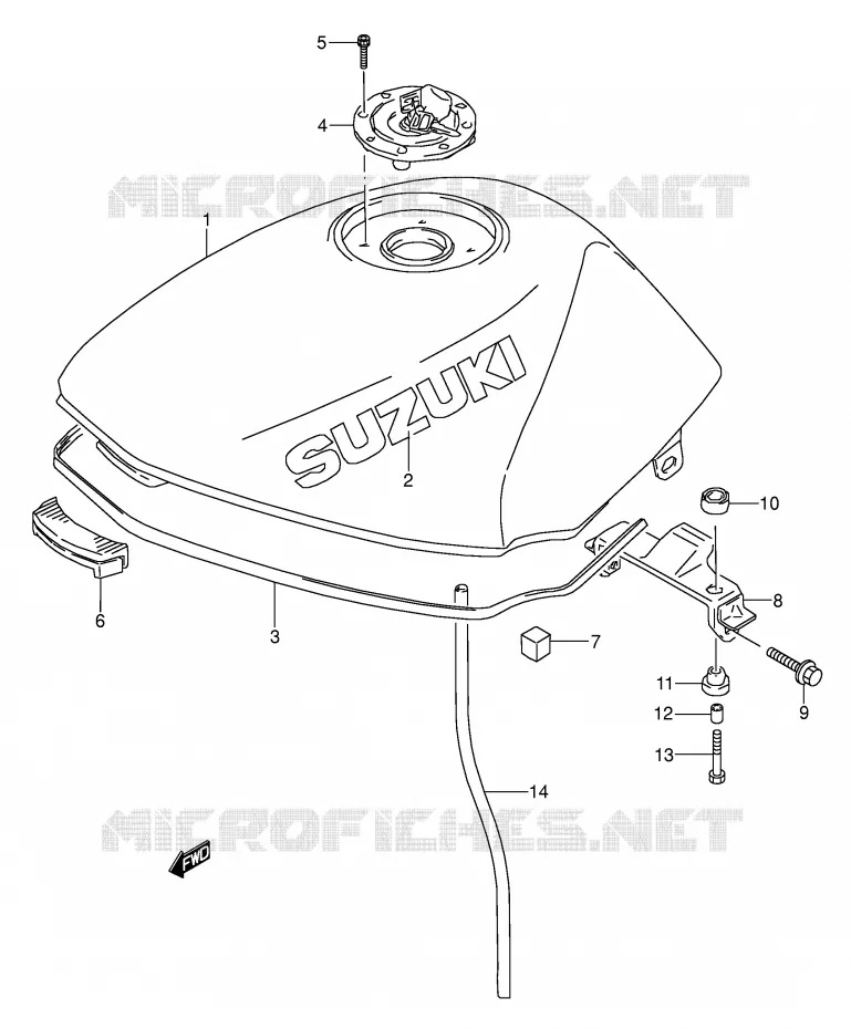 BENZINETANK (MODELE R/S) Suzuki MOTO 500 GS-E 1995  GS500ES(E2)