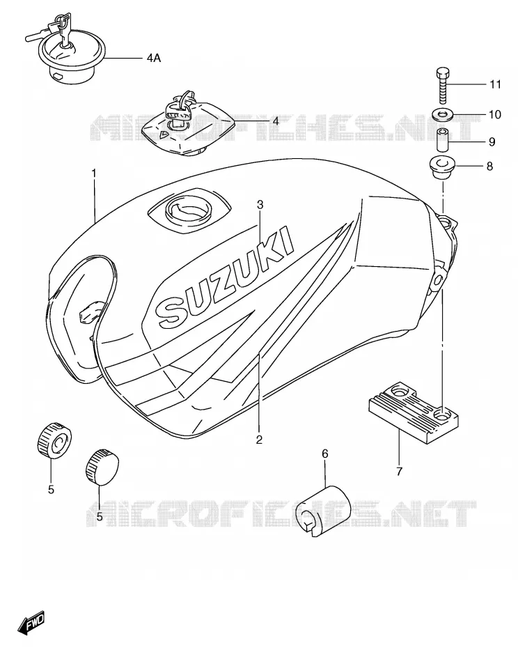BENZINETANK (MODELE X) Suzuki MOTO 125 GS 2000  GS125ESY(E71)
