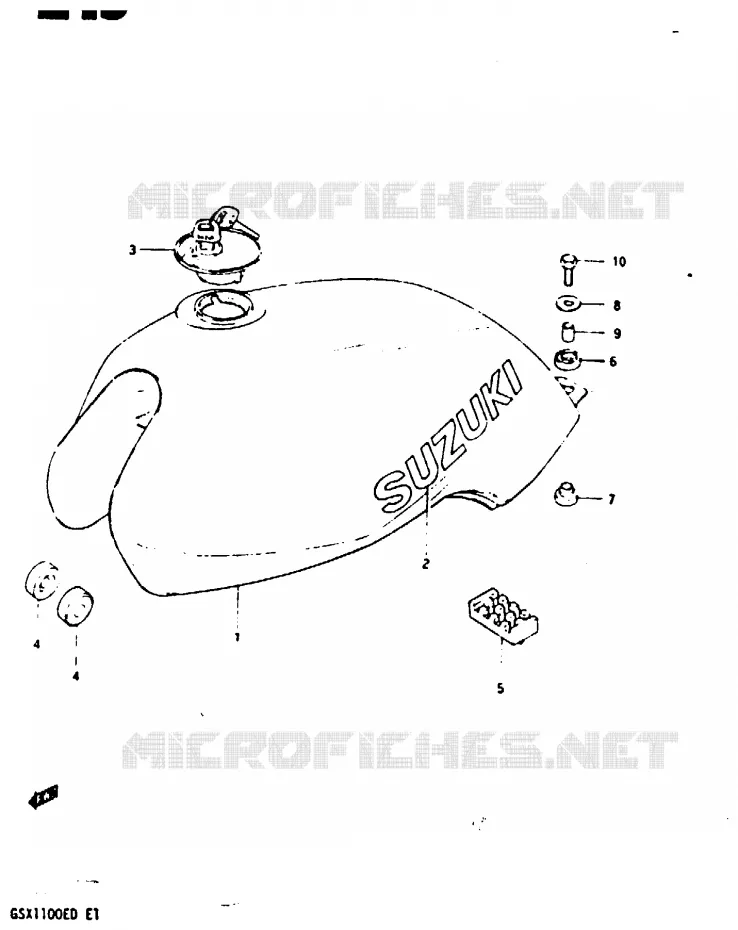 BENZINETANK (MODELE Z) Suzuki MOTO 1100 GSX 1983  GSX1100D(Z/D)