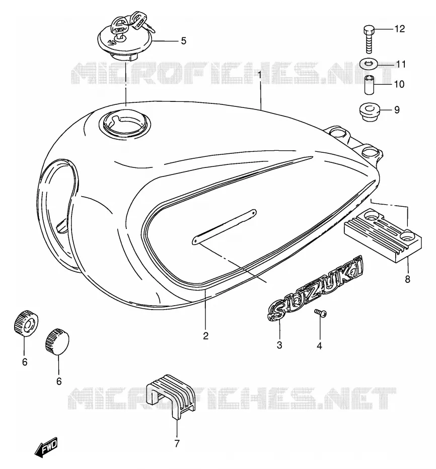 BENZINETANK (MODELE Z) Suzuki MOTO 125 GN 1982  GN125Z(E1)