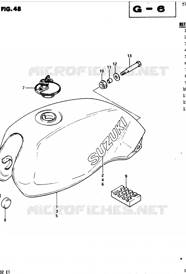 BENZINETANK (MODELE Z) Suzuki MOTO 450 GS-S 1982  GS450SZ(2/Z/D)