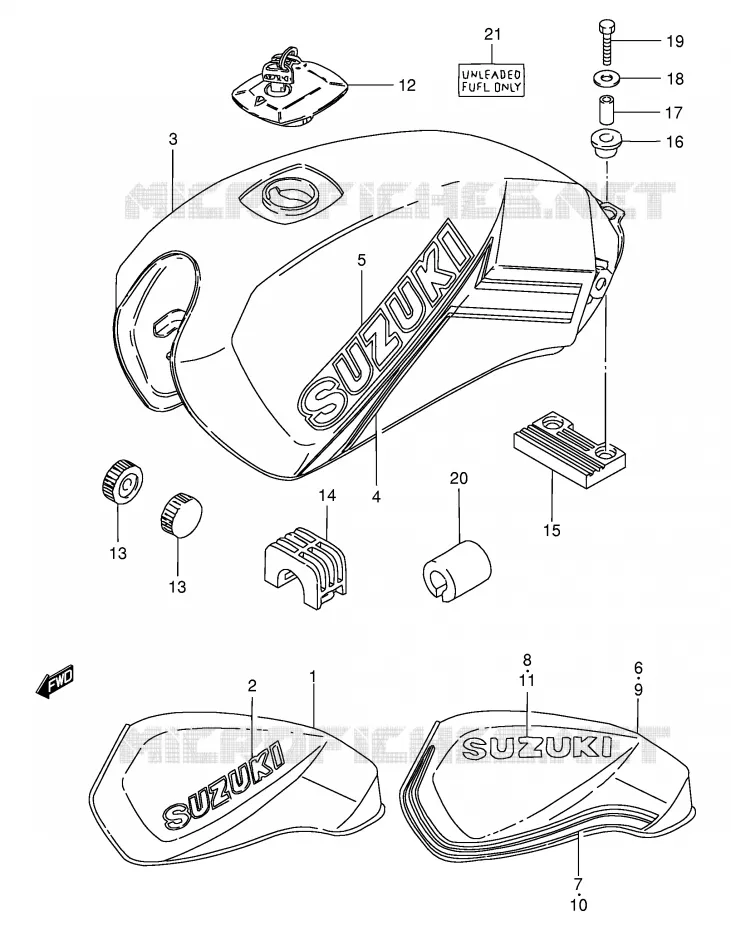 BENZINETANK Suzuki MOTO 125 GS 1982  GS125EEZ(E1)